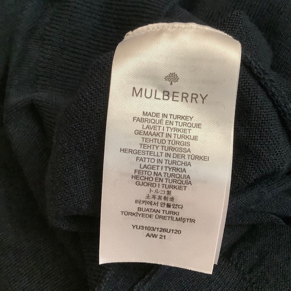 Mulberry Dark Navy Wool Blend Jumper Sweater​​​​​​ - Picture 11 of 15